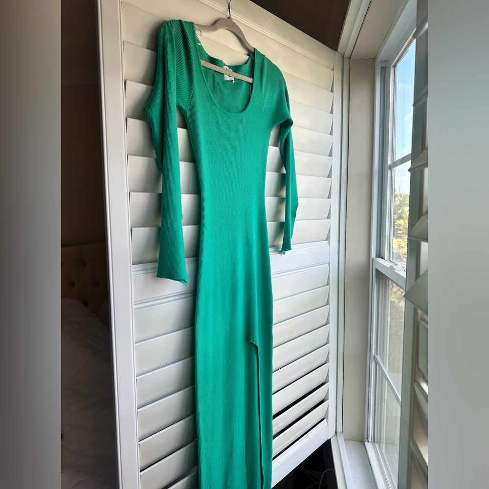 Princess Polly Teal Long Sleeve Dress